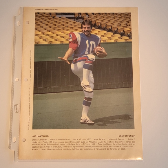 1981 Montreal Alouettes CFL Dimanche Derniere Heure Football Prints - Picture 5 of 16